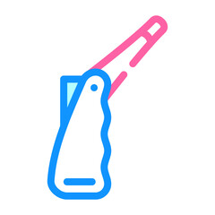 veterinary rectal thermometer color icon vector illustration