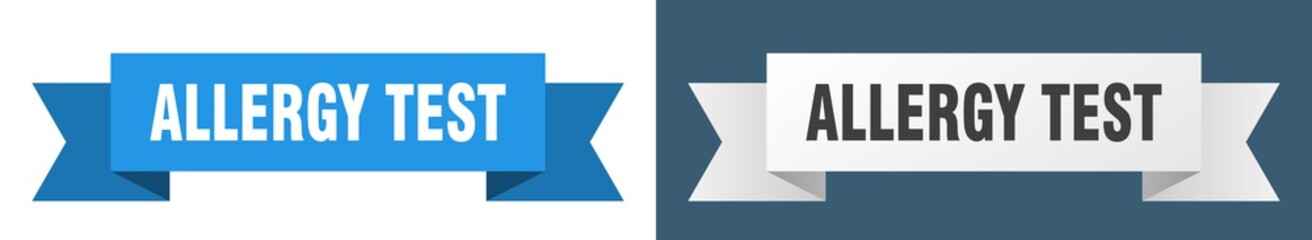 allergy test ribbon. allergy test isolated paper sign. banner