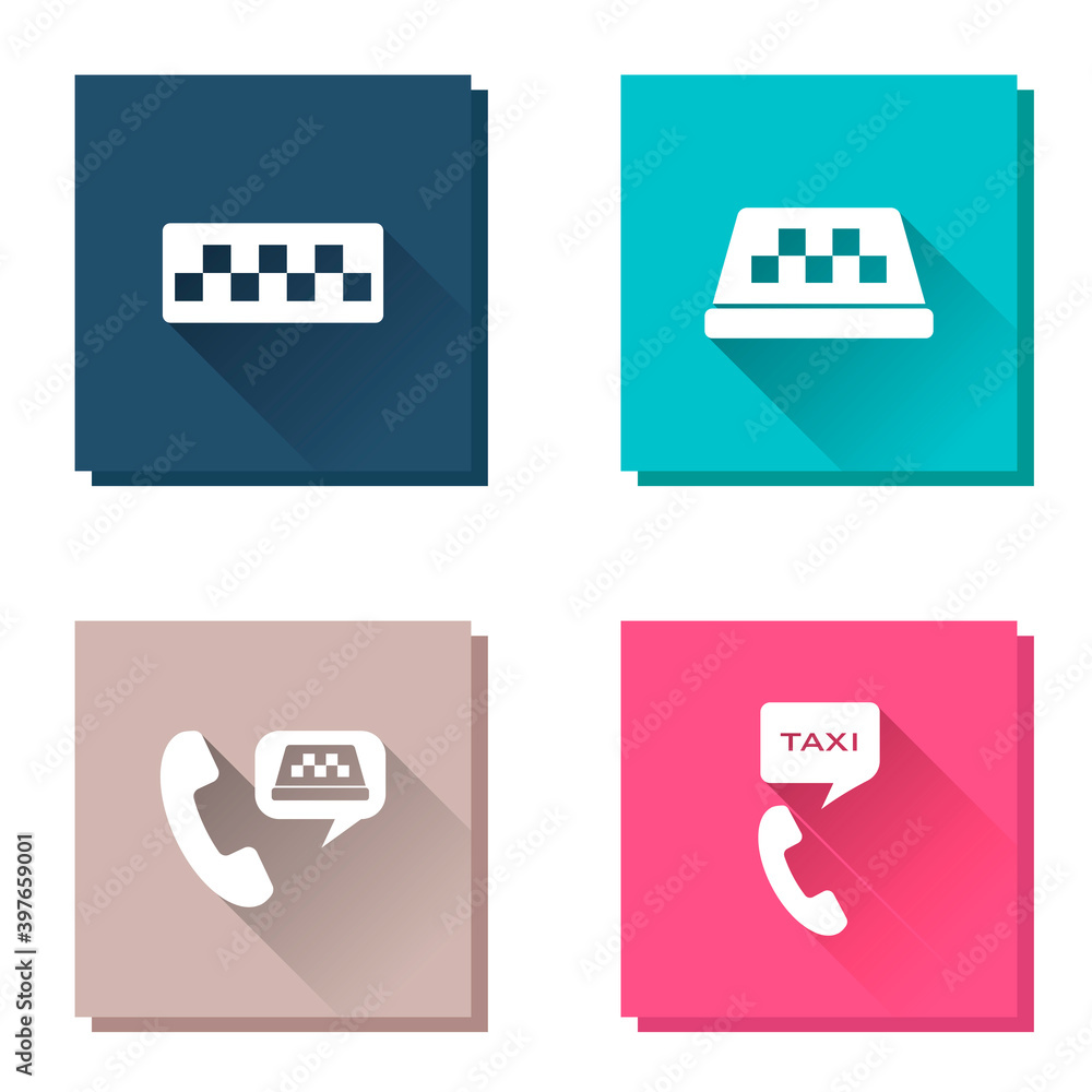 Aufkleber set of taxi checker vector icon. layers grouped for easy editing illustration. for your design