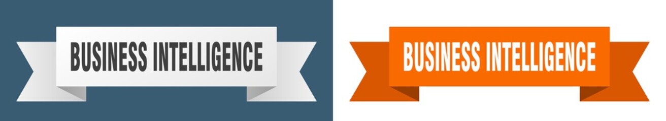 business intelligence ribbon. business intelligence isolated paper sign. banner