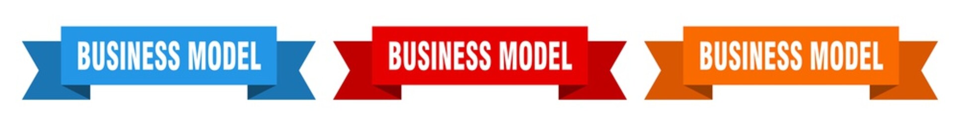 business model ribbon. business model isolated paper sign. banner