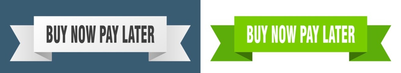 buy now pay later ribbon. buy now pay later isolated paper sign. banner