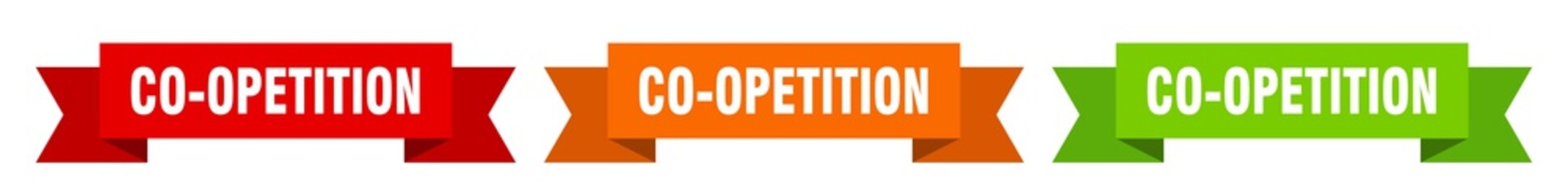 co-opetition ribbon. co-opetition isolated paper sign. banner