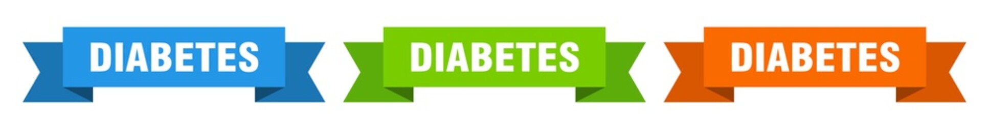 diabetes ribbon. diabetes isolated paper sign. banner