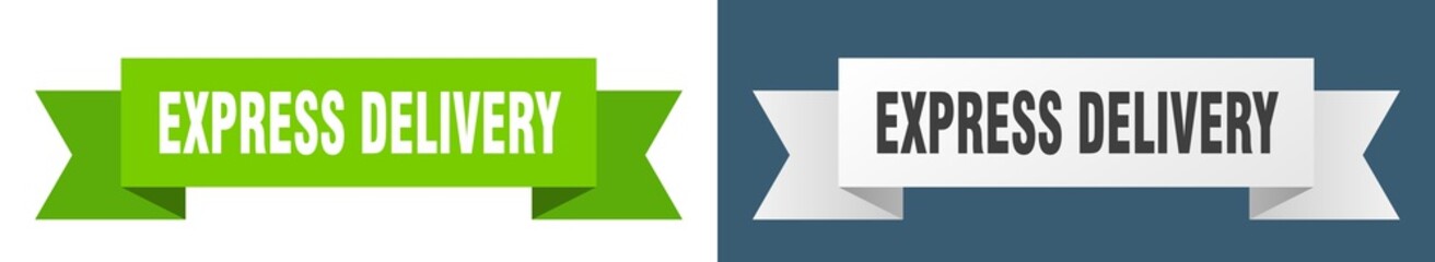 express delivery ribbon. express delivery isolated paper sign. banner