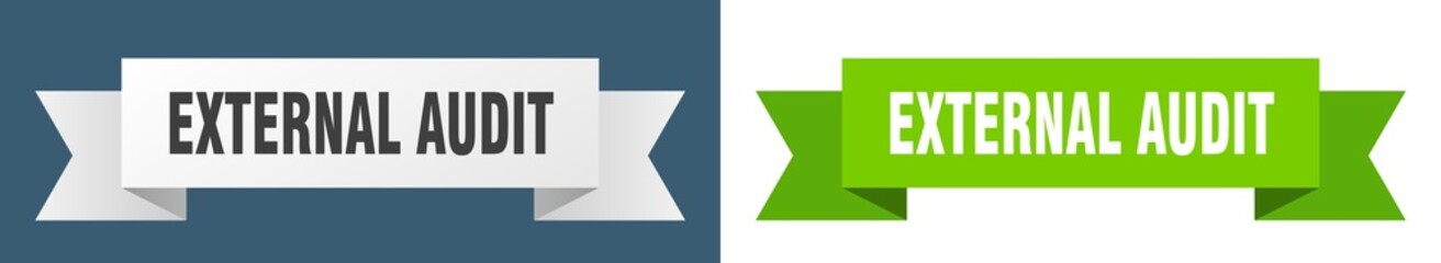 external audit ribbon. external audit isolated paper sign. banner