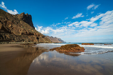 Beautiful sunny beach in La Gomera, Canary Islands.