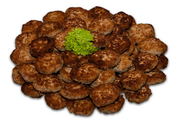 Frikadellen Hamburger dekoriert mit Petersilie