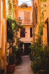 Fototapeta na wymiar House in the Chania old town, Crete, Greece