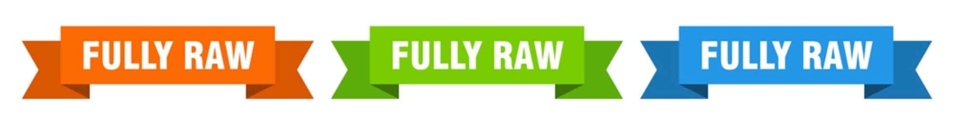 fully raw ribbon. fully raw isolated paper sign. banner