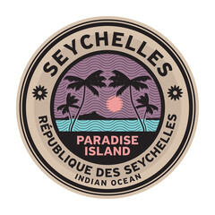 Stamp or label with the name of Seyshelles Islands