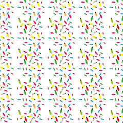 Seamless of Christmas lights, garland of multi-colored light bulbs on a white background. Seamless pattern, vector illustration eps10
