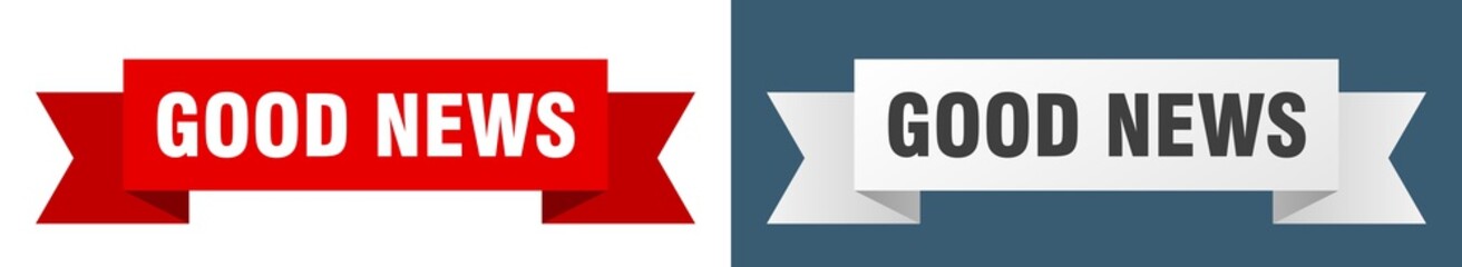 good news ribbon. good news isolated paper sign. banner