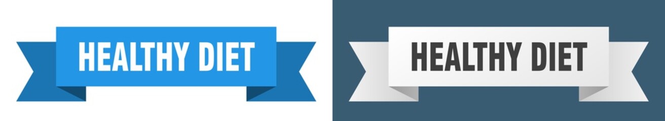 healthy diet ribbon. healthy diet isolated paper sign. banner