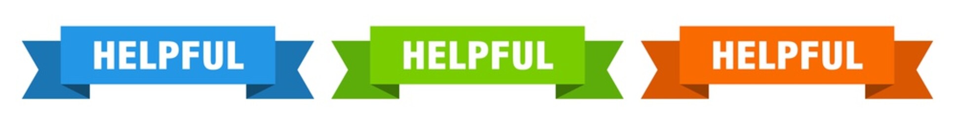 helpful ribbon. helpful isolated paper sign. banner