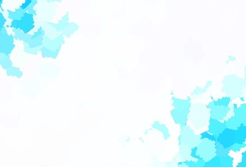 Light BLUE vector backdrop with memphis shapes.