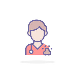 Veterinarian icon in filled outline style.