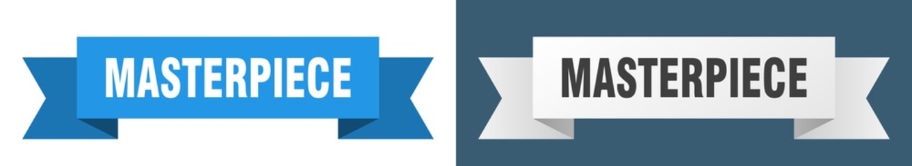 masterpiece ribbon. masterpiece isolated paper sign. banner