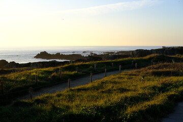 Fototapeta na wymiar The granite coast at Batz sur mer.