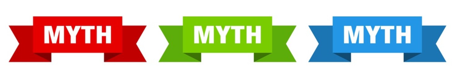 Obraz premium myth ribbon. myth isolated paper sign. banner