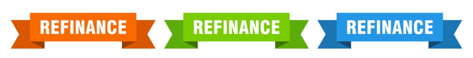 refinance ribbon. refinance isolated paper sign. banner