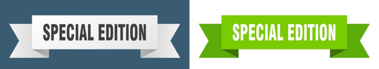 special edition ribbon. special edition isolated paper sign. banner