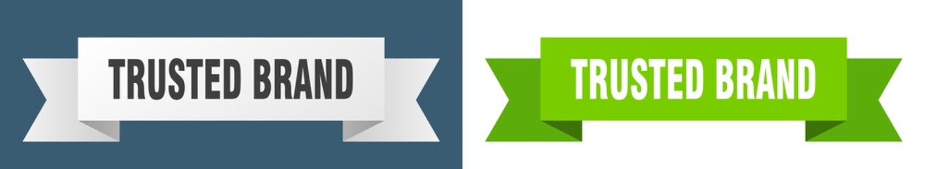 trusted brand ribbon. trusted brand isolated paper sign. banner