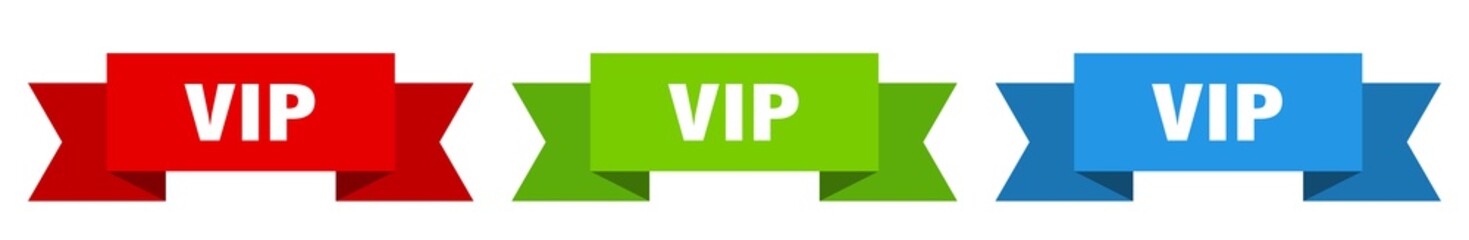 vip ribbon. vip isolated paper sign. banner