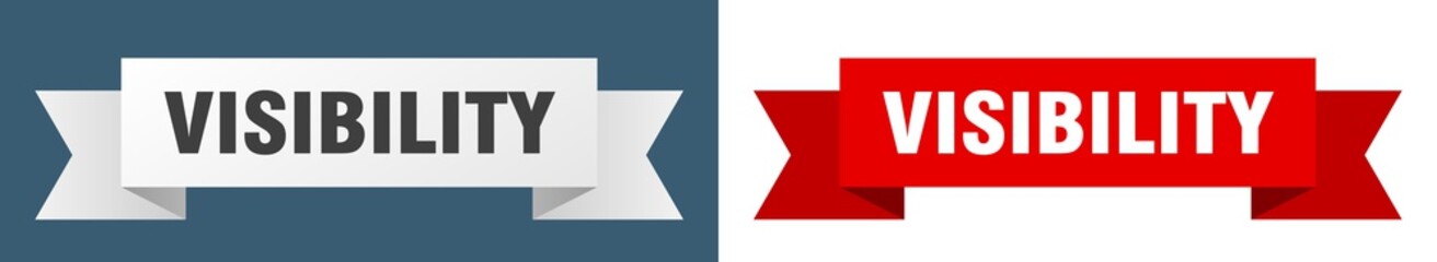 Fototapeta premium visibility ribbon. visibility isolated paper sign. banner