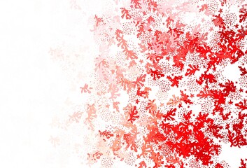 Light Green, Red vector template with chaotic shapes.