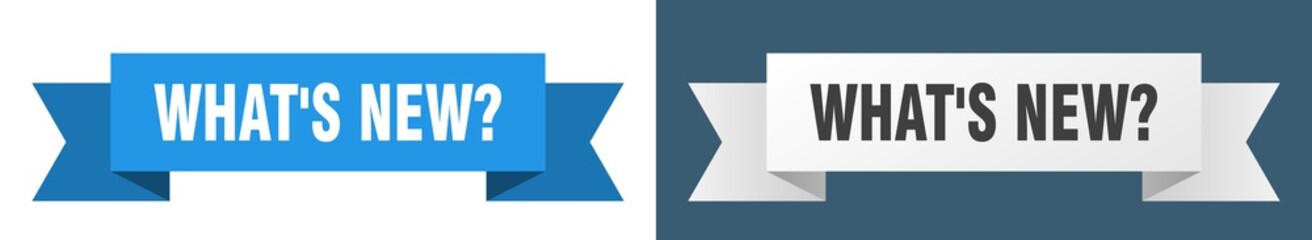 what's new? ribbon. what's new? isolated paper sign. banner