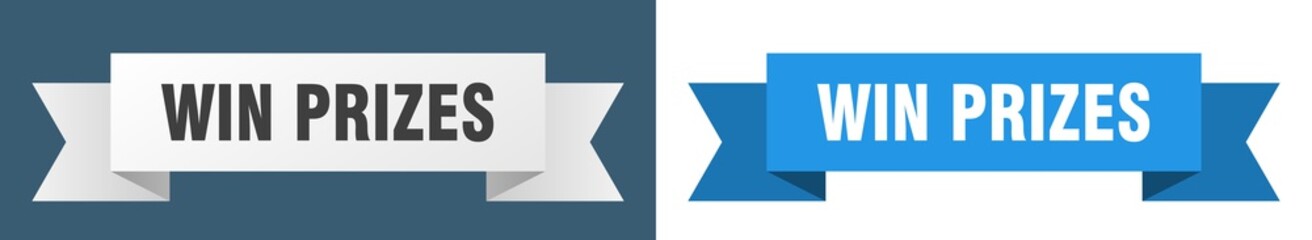 win prizes ribbon. win prizes isolated paper sign. banner