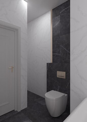 Naklejka na ściany i meble Modern apartment bathroom design