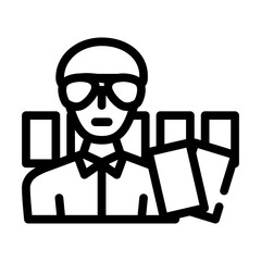 poker game line icon vector illustration black