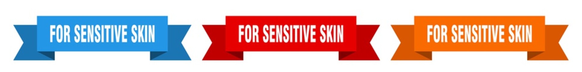 for sensitive skin ribbon. for sensitive skin isolated paper sign. banner