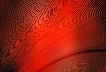 Light Red vector backdrop with curved lines.