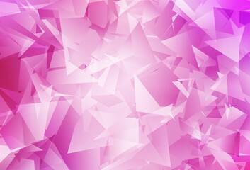 Light Pink vector polygon abstract layout.
