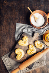 Raw unbaked homemade sweet buns