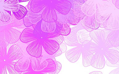 Fototapeta na wymiar Light Purple vector elegant template with flowers