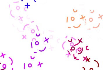 Fototapeta premium Light Blue, Red vector template with math simbols.