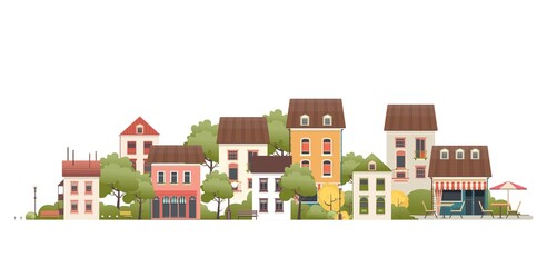 illustration of a small two-story house