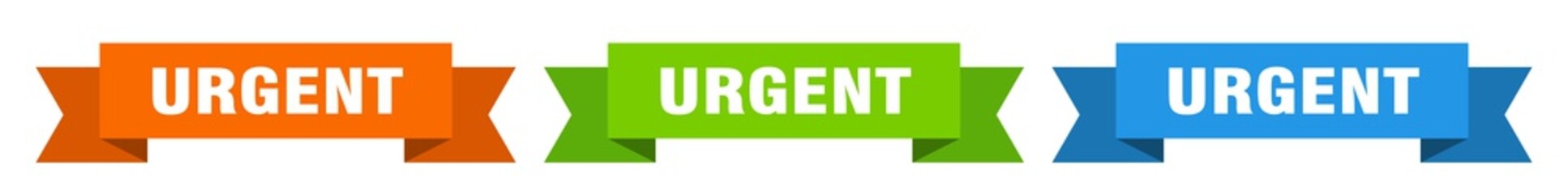 urgent ribbon. urgent isolated paper sign. banner