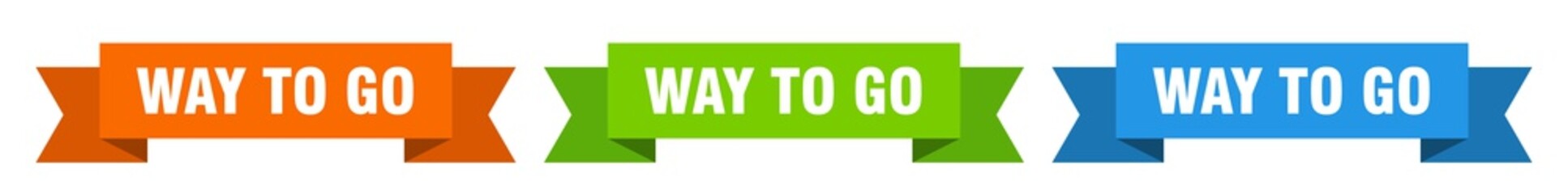 way to go ribbon. way to go isolated paper sign. banner