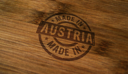 Made in Austria stamp and stamping