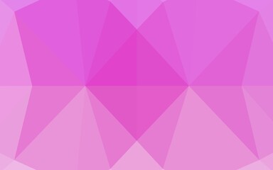 Naklejka premium Light Pink vector abstract polygonal layout.