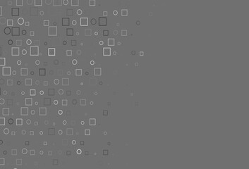 Light Silver, Gray vector texture with disks, rectangles.