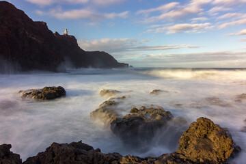 Sunrise in Punta Teno in the north of Tenerife (Spain)