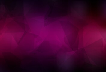 Obraz premium Dark Pink vector texture with abstract poly forms.