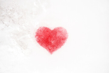 heart in ice, frozen love concept