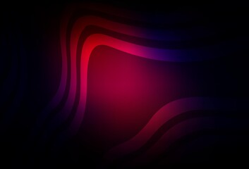 Dark Pink, Red vector texture with curved lines.